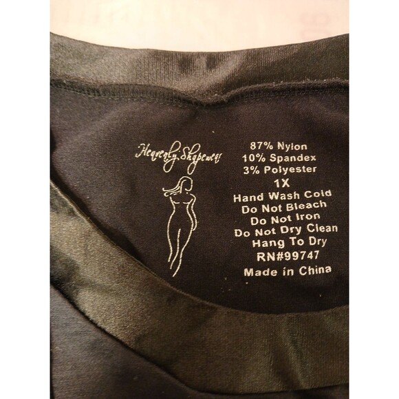 Heavenly Shapewear Black Tshirt 1x Shortsleeve 99747 Comfort Control Quality - Picture 9 of 16